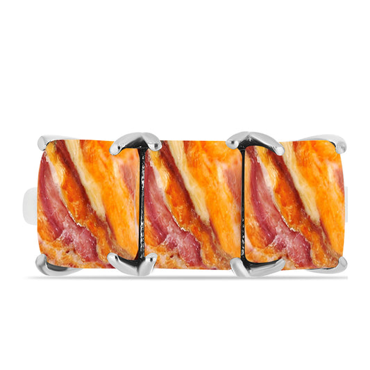 Stříbro 925/1000 - Prsten s jaspisem (Lví tlapa) - Karátové číslo: 4.96. přibližná hmotnost: 4.36 gramů