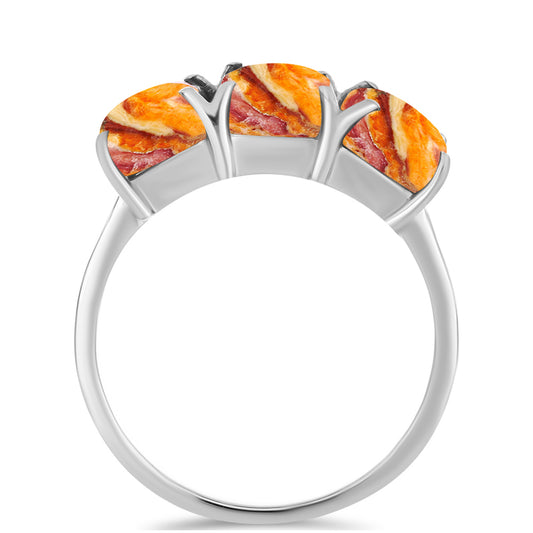 Stříbro 925/1000 - Prsten s jaspisem (Lví tlapa) - Karátové číslo: 4.96. přibližná hmotnost: 4.36 gramů