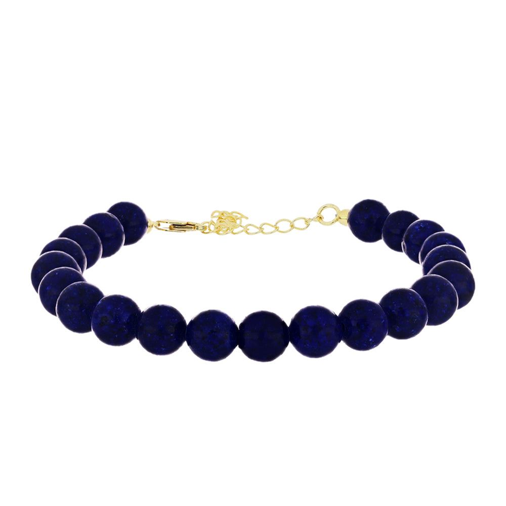 Pozlacený Stříbrný Náramek s Lapisem Lazuli 1 