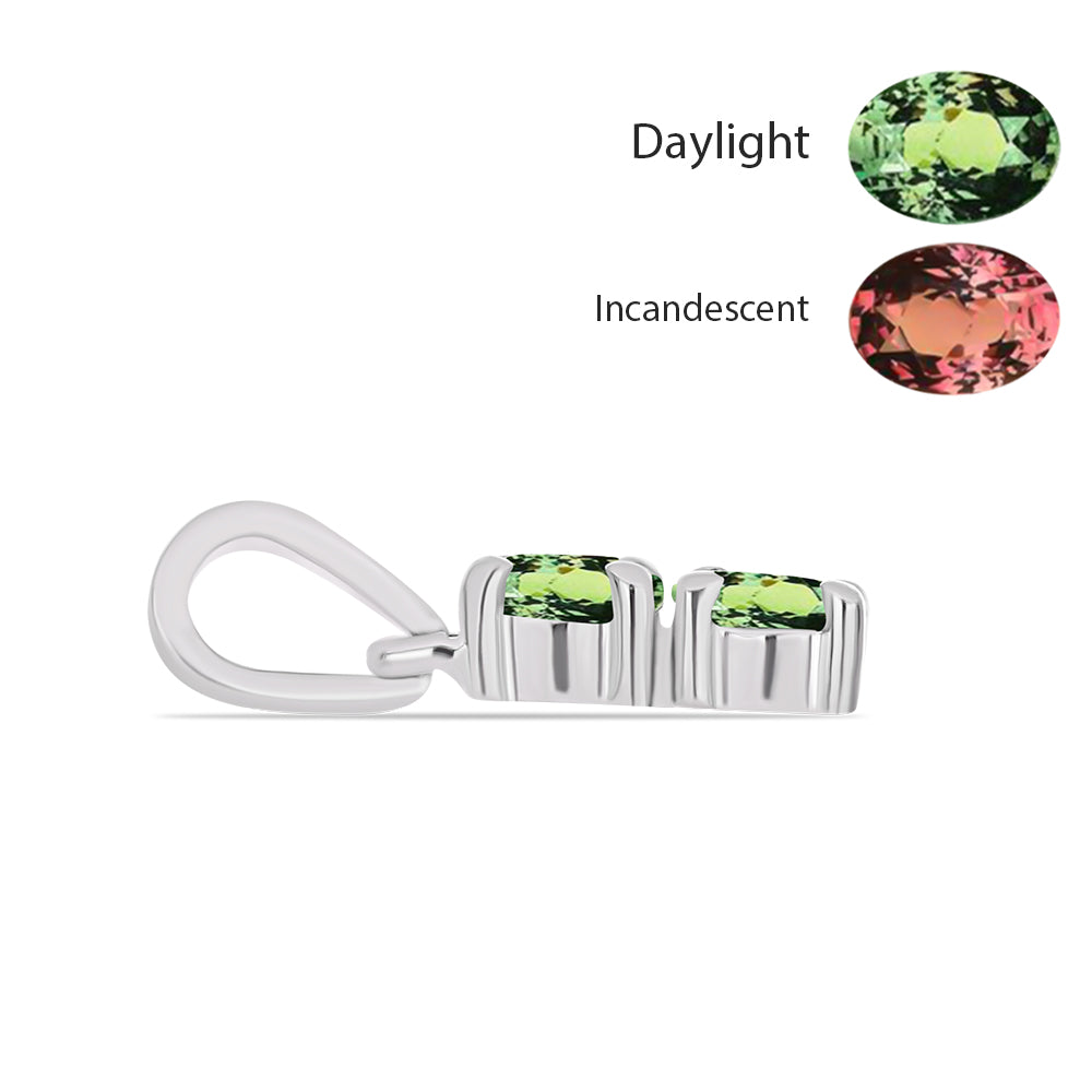 925 / 1000 Sterlingové Stříbro Přívěsek s Přírodním Alexandritem 2 