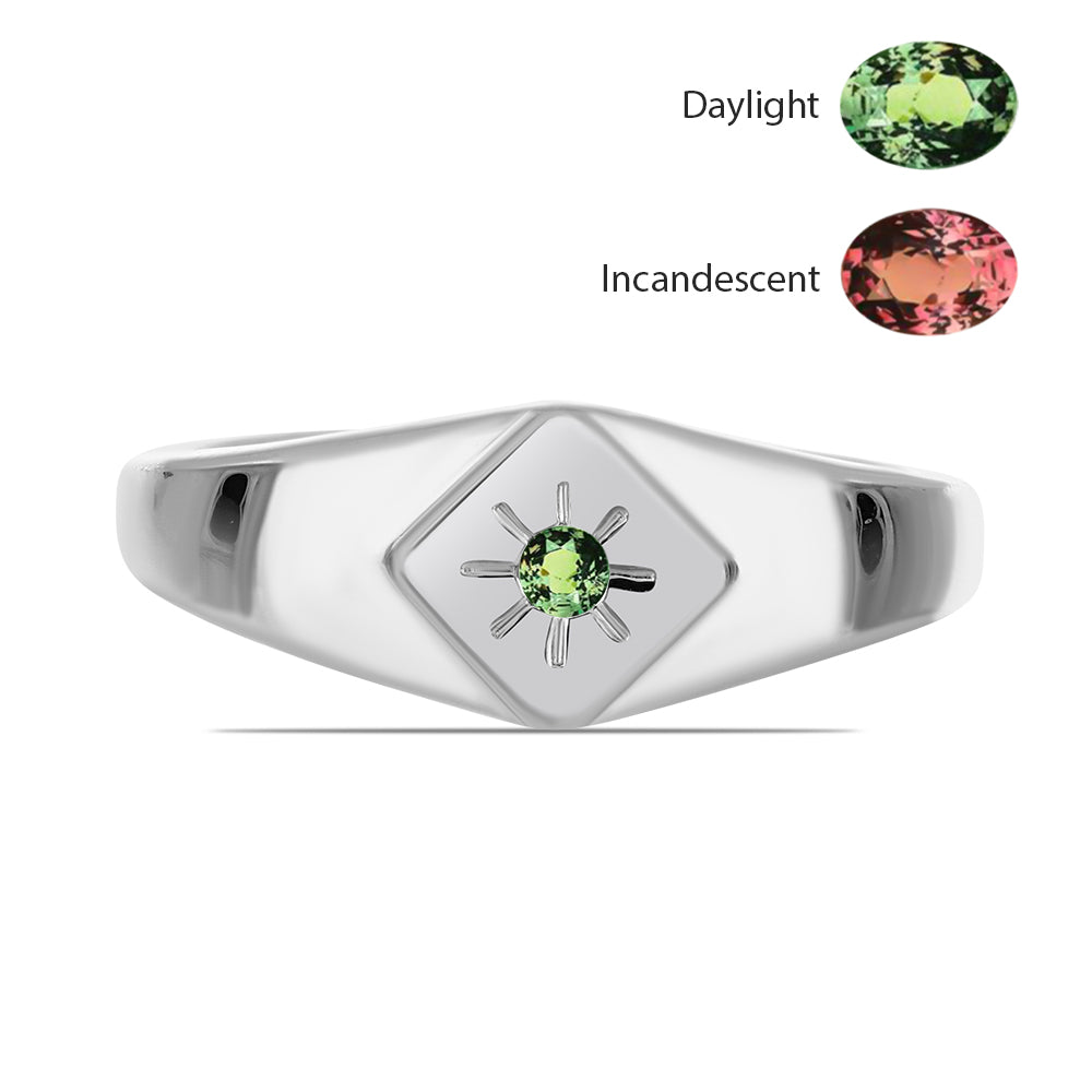 Stříbrný Prsten s Přírodním Alexandritem 2 