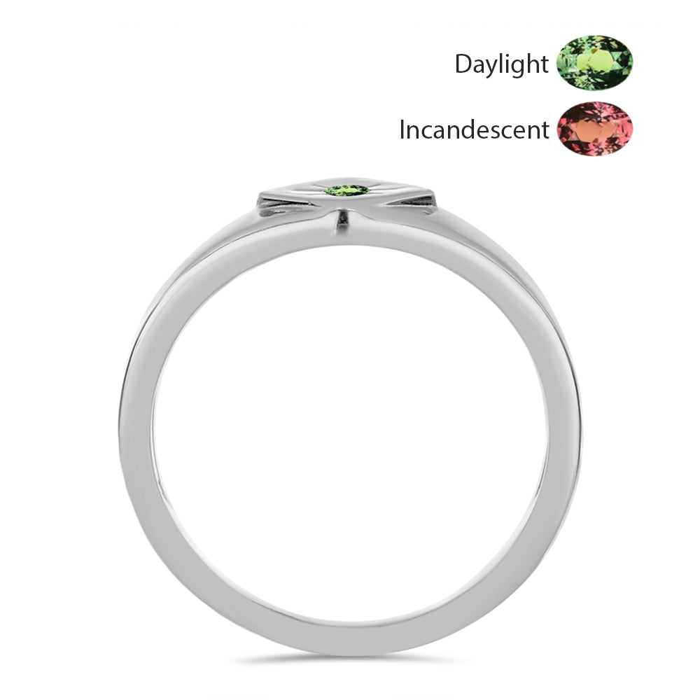 Stříbrný Prsten s Přírodním Alexandritem 3 