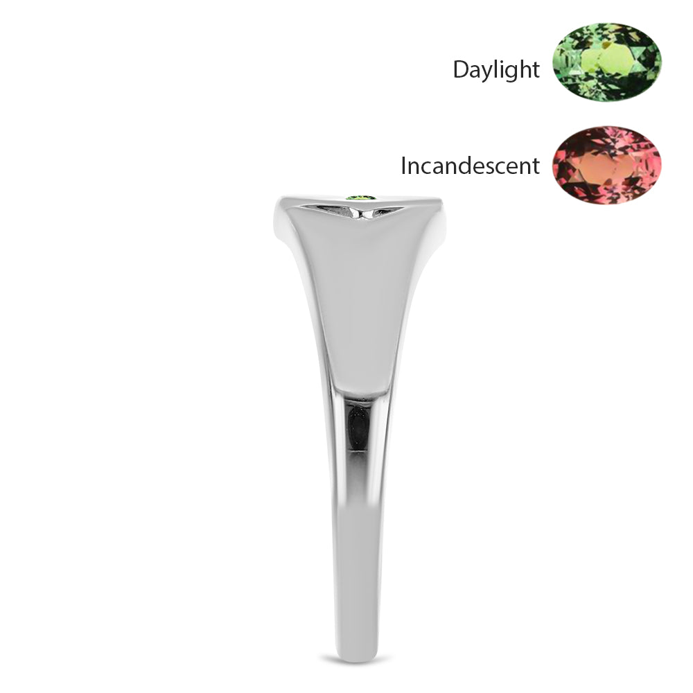 Stříbrný Prsten s Přírodním Alexandritem 4 