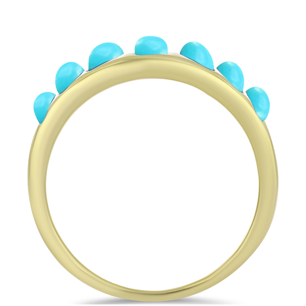 Pozlacený Stříbrný Prsten s Tyrkysem Sleeping Beauty 2 