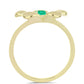 Pozlacený Stříbrný Prsten s Kolumbijským Smaragdem