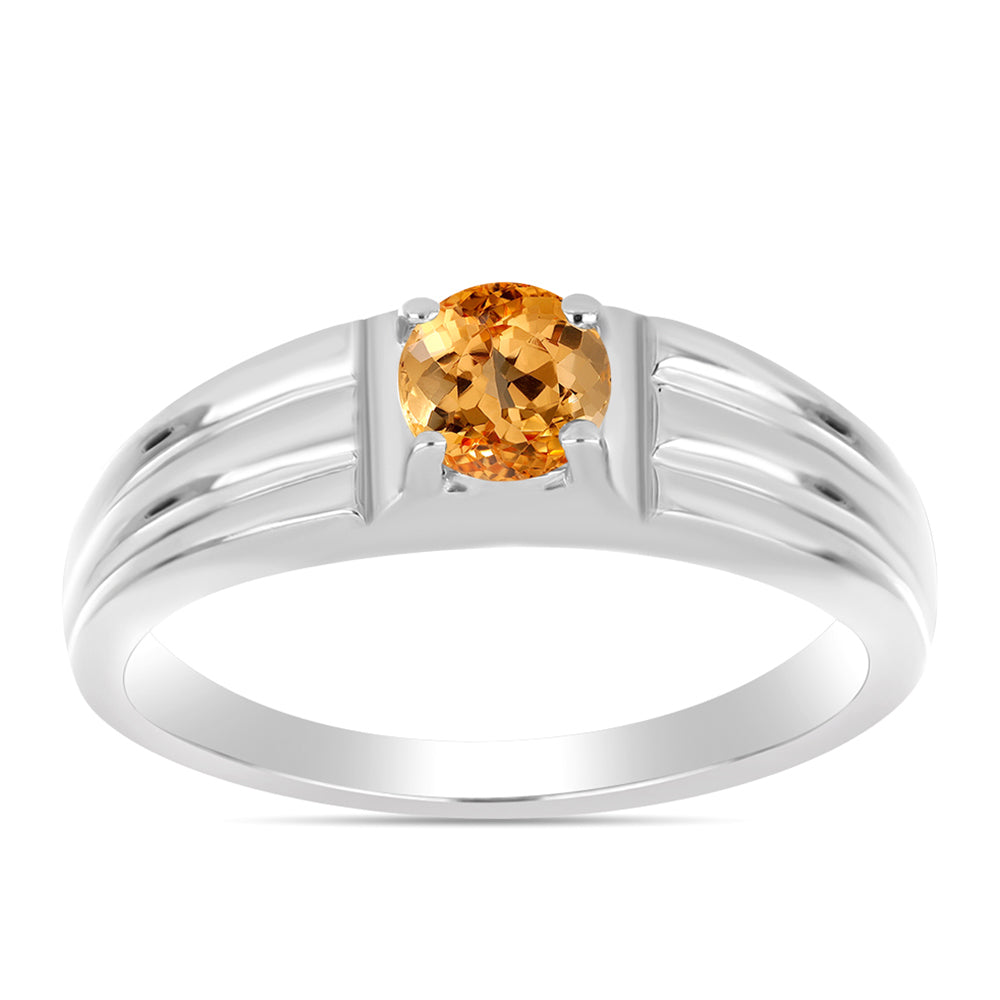 Stříbrný Prsten s "Císařským žlutým" topazem 3 