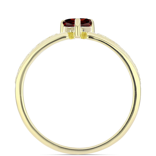 Pozlacený Stříbrný Prsten s Bartonským Granátem