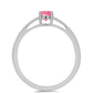 Stříbrný Prsten s Růžovým Opálem z Lega Dembi
