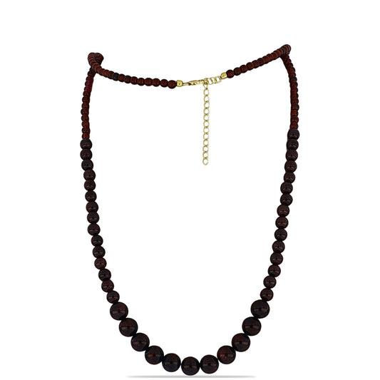 Pozlacený Stříbrný Náhrdelník s Bartonským Granátem