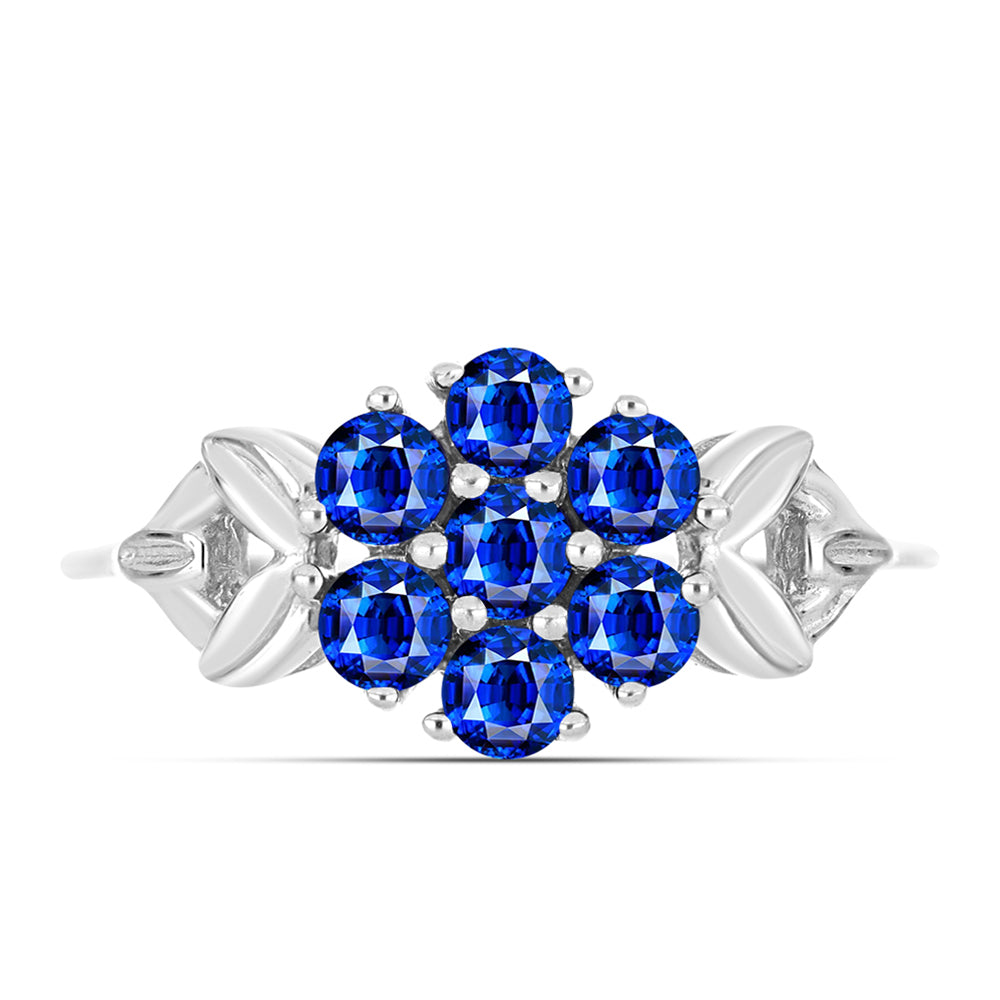 Stříbro 925/1000 - Prsten s Australským Modrým Safírem - Karátové číslo: 1.22. přibližná hmotnost: 2.4 gramů 1 