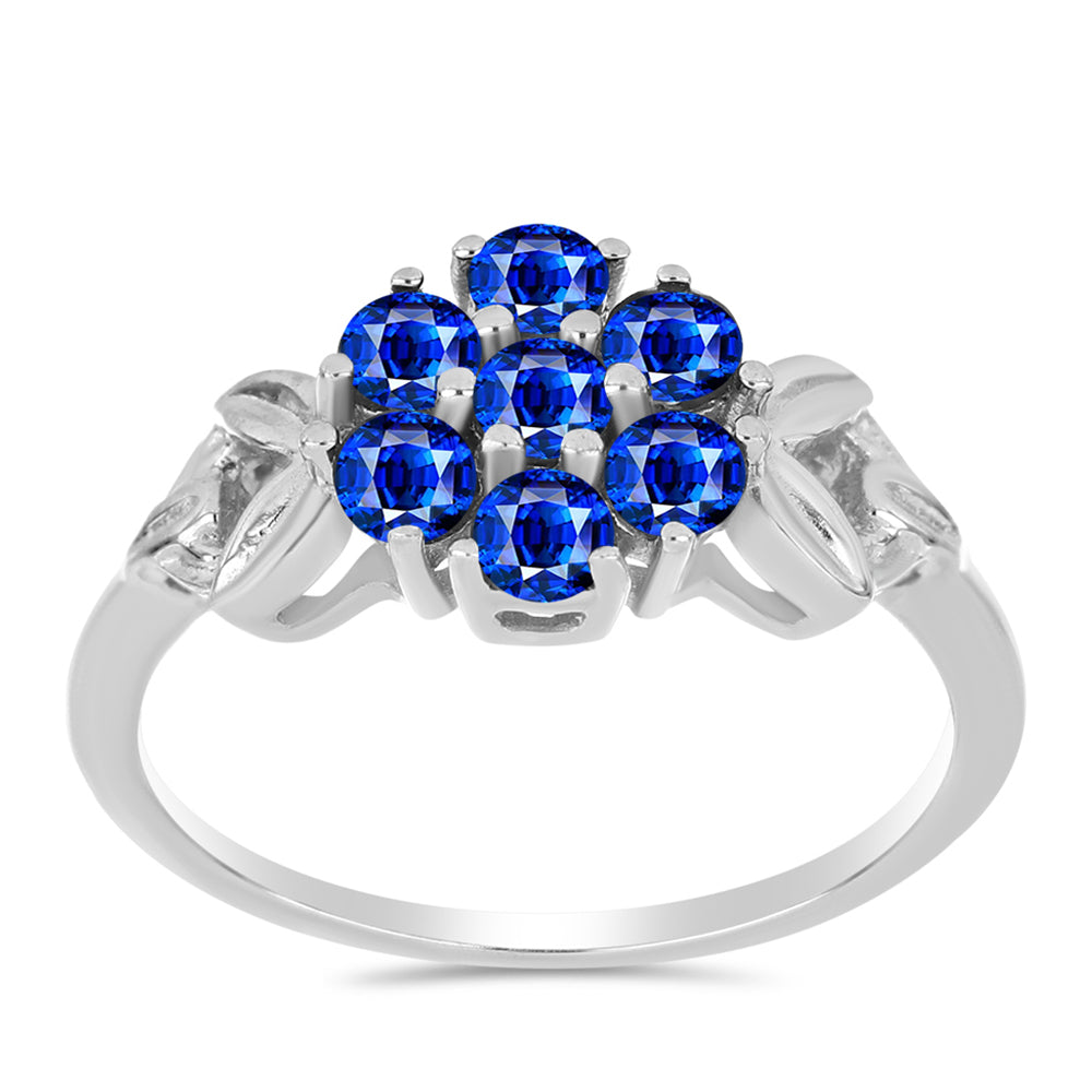 Stříbro 925/1000 - Prsten s Australským Modrým Safírem - Karátové číslo: 1.22. přibližná hmotnost: 2.4 gramů 3 