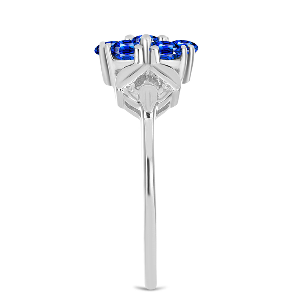 Stříbro 925/1000 - Prsten s Australským Modrým Safírem - Karátové číslo: 1.22. přibližná hmotnost: 2.4 gramů 4 