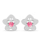 Stříbrné Náušnice s Růžovým Opálem z Lega Dembi