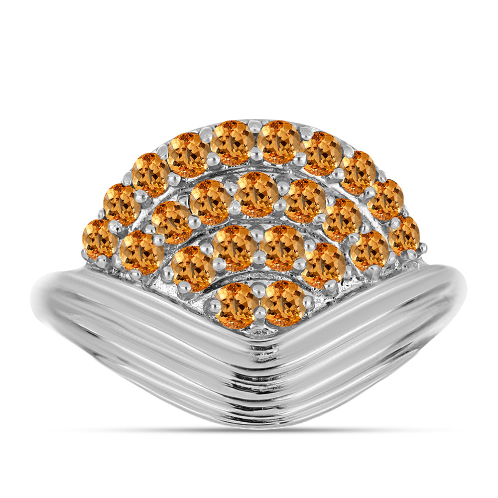 Stříbrný Prsten s "Císařským žlutým" topazem 1 