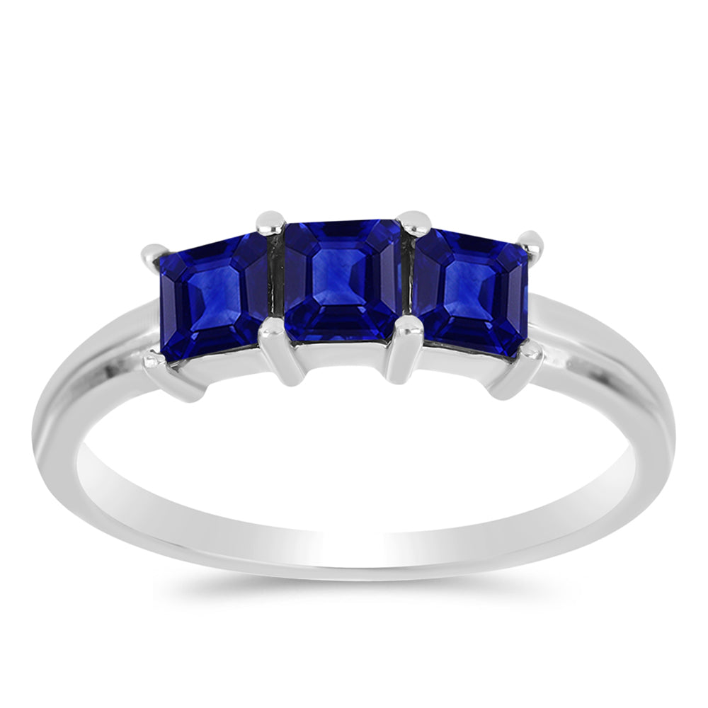 Stříbrný Prsten s Australským Modrým Safírem 3 