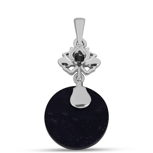 Stříbro 925/1000 - Přívěsek s Picasso Jaspisem - Karátové číslo: 5.68. přibližná hmotnost: 2.35 gramů