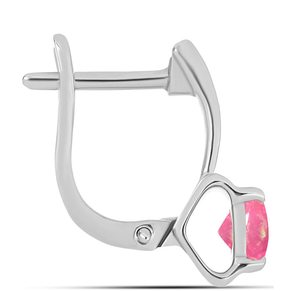 Stříbrné Náušnice s Růžovým Opálem z Lega Dembi 2 