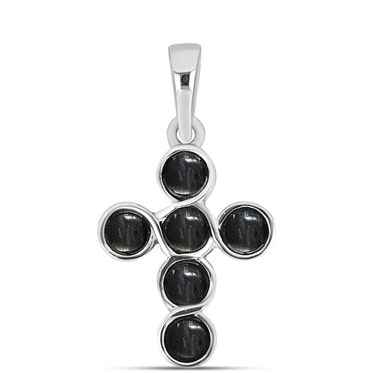 Kříž Stříbrný Přívěsek s Picasso Jaspisem