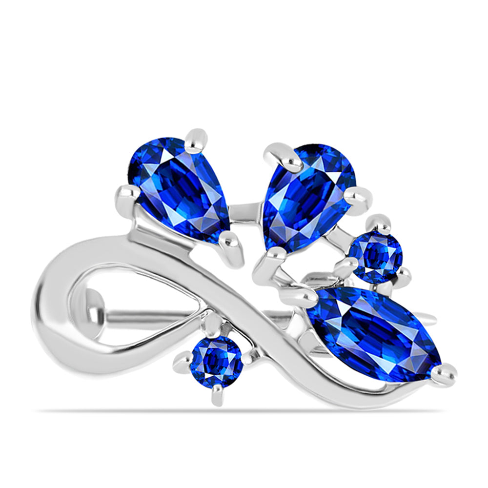 Stříbrný Brož s Australským Modrým Safírem 1 