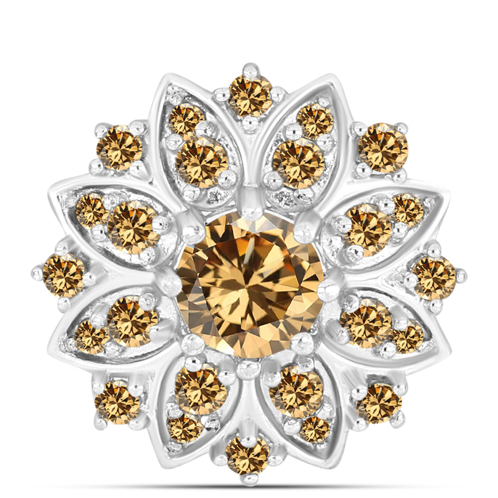 Stříbro 925/1000 - Přívěsek se Šampaňským Moissanitem - Karátové číslo: 0.78. přibližná hmotnost: 1.84 gramů 1 