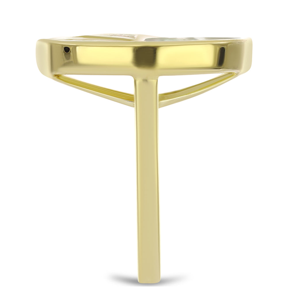 Pozlacené Stříbro 925/1000 - Prsten s Lasturou - Karátové číslo: 3.86. přibližná hmotnost: 5.56 gramů 4 