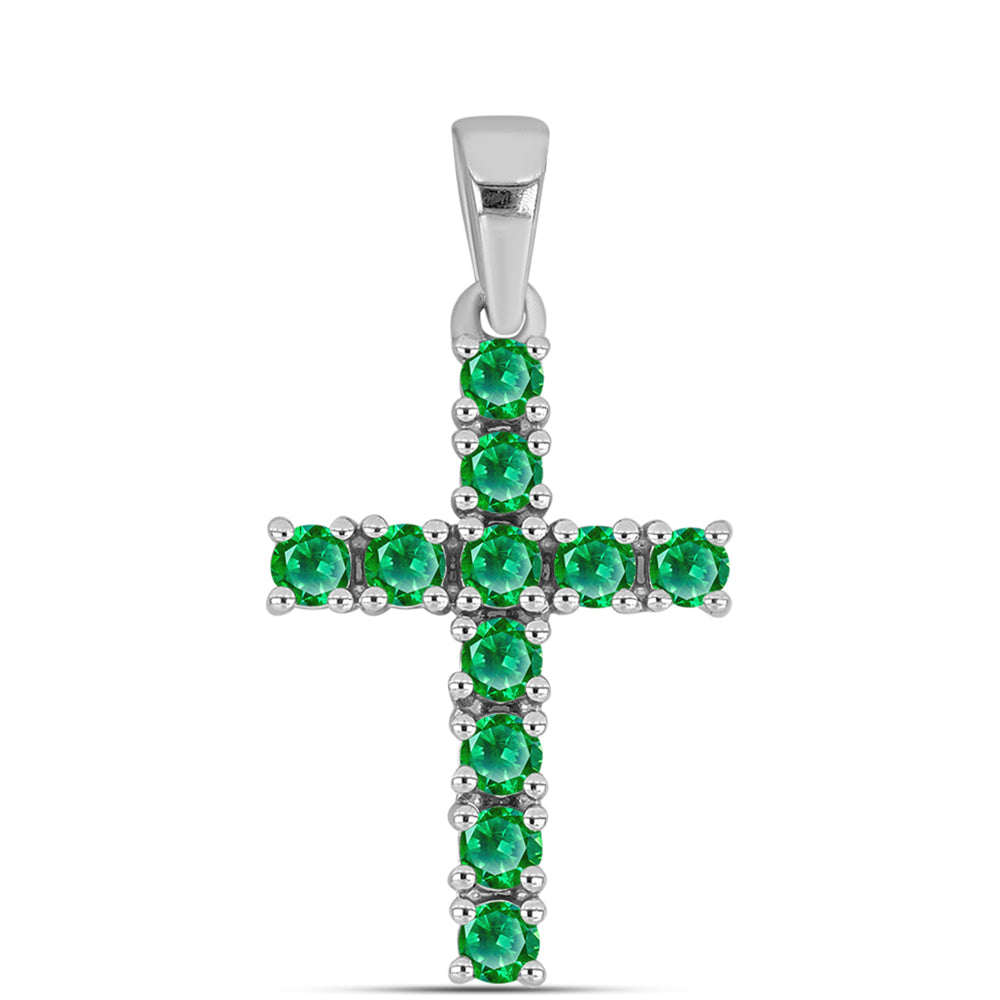 Stříbro 925/1000 - Přívěsek s Kijani Granátem - Karátové číslo: 0.84. přibližná hmotnost: 1.5 gramů 1 