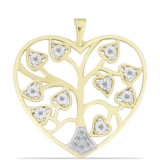 Pozlacené Stříbro 925/1000 - Přívěsek s Bílým Diamantem a Bílým Topazem - Karátové číslo: 0.16. přibližná hmotnost: 4.47 gramů