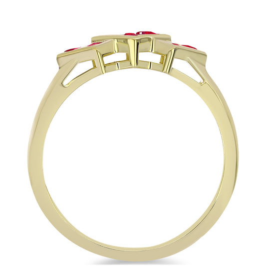 Pozlacené Stříbro 925/1000 - Prsten s Madagaskarským Rubínem - Karátové číslo: 0.84. přibližná hmotnost: 3.13 gramů