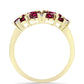 Pozlacené Stříbro 925/1000 - Prsten s Rhodolitovým Granátem a Bílým Topazem - Karátové číslo: 2.91. přibližná hmotnost: 3.62 gramů