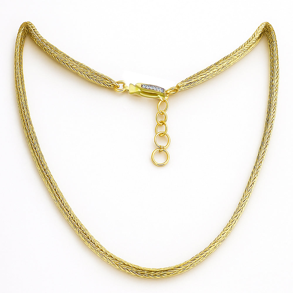 Pozlacené Stříbro 925/1000 - Řetízek  přibližná hmotnost: 13.14 gramů ( Náhrdelník ) 1 