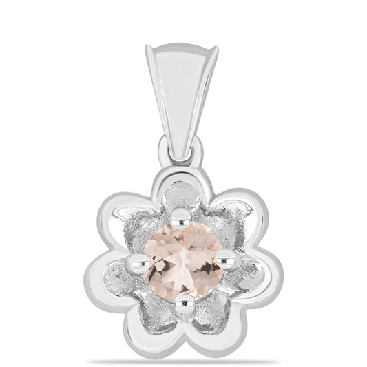 Stříbro 925/1000 - Přívěsek s Morganitem z Gozarehu - Karátové číslo: 0.44. přibližná hmotnost: 2.42 gramů