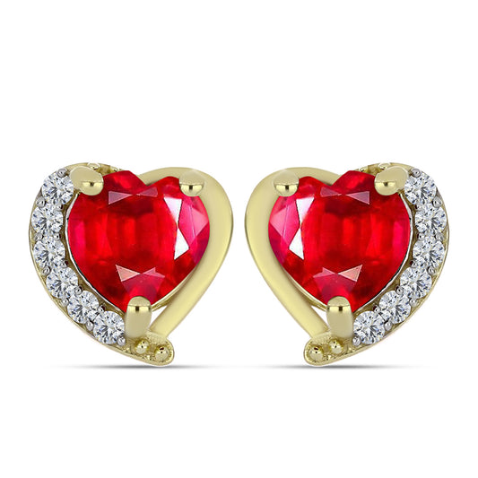 Pozlacené Stříbro 925/1000 - Náušnice s Červeným Achátem a Bílým Topazem - Karátové číslo: 2.37. přibližná hmotnost: 3.11 gramů