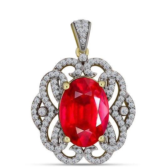 Pozlacené Stříbro 925/1000 - Přívěsek s Červeným Achátem a Bílým Topazem - Karátové číslo: 5.82. přibližná hmotnost: 4.41 gramů