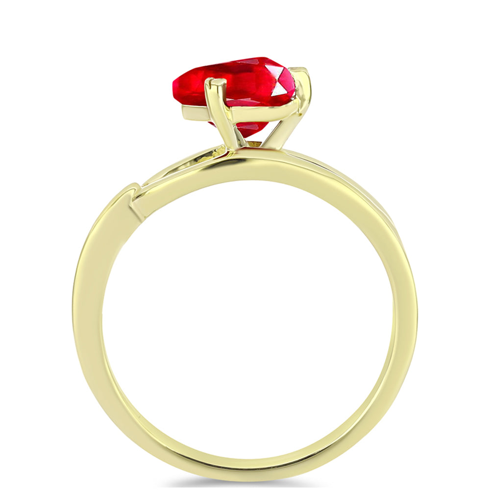 Pozlacené Stříbro 925/1000 - Prsten s Červeným Achátem - Karátové číslo: 1.57. přibližná hmotnost: 2.76 gramů