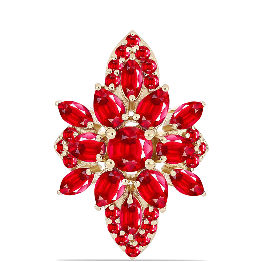 Pozlacené Stříbro 925/1000 - Prsten s Červeným Achátem - Karátové číslo: 4.97. přibližná hmotnost: 6.2 gramů 1 