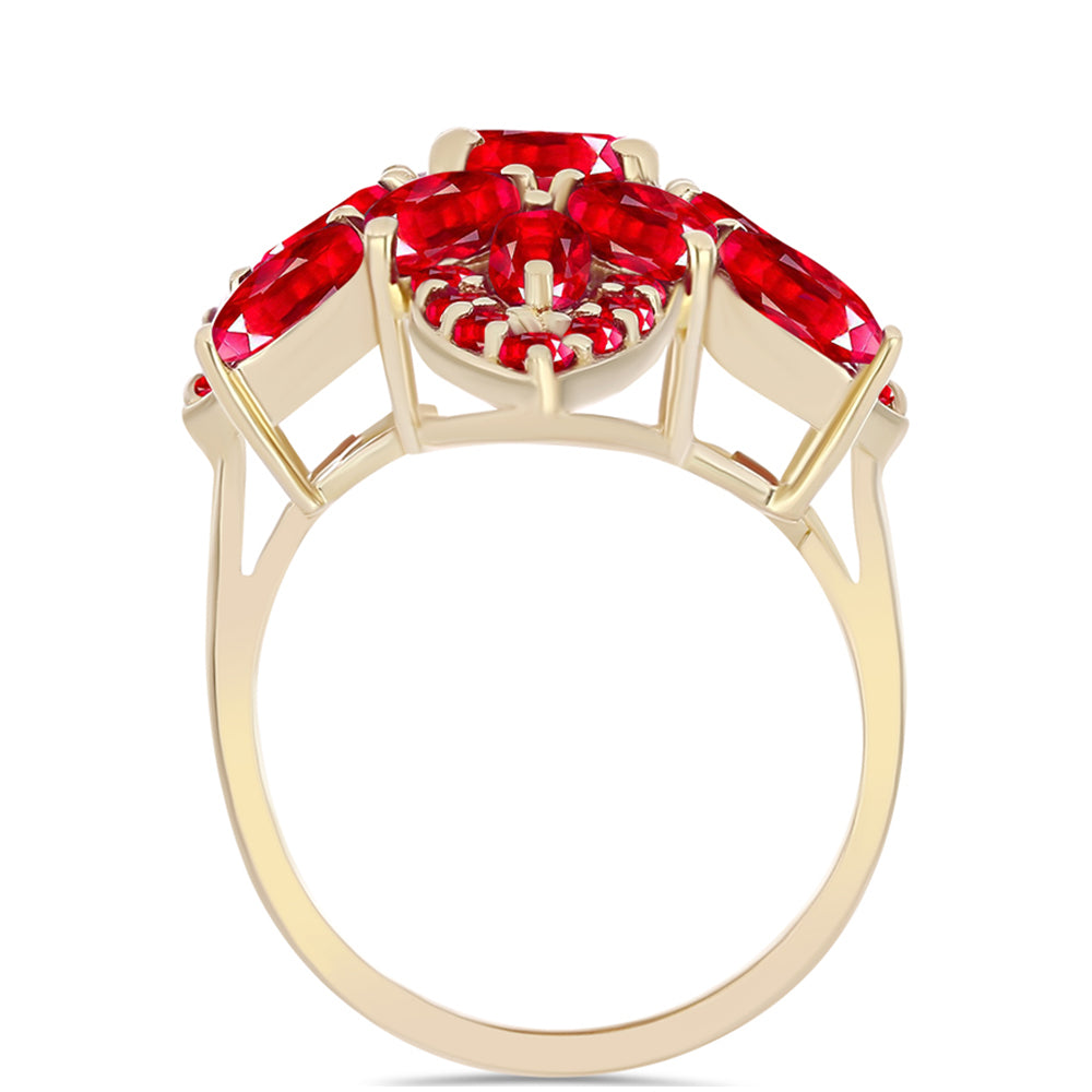 Pozlacené Stříbro 925/1000 - Prsten s Červeným Achátem - Karátové číslo: 4.97. přibližná hmotnost: 6.2 gramů 2 