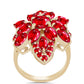 Pozlacené Stříbro 925/1000 - Prsten s Červeným Achátem - Karátové číslo: 4.97. přibližná hmotnost: 6.2 gramů