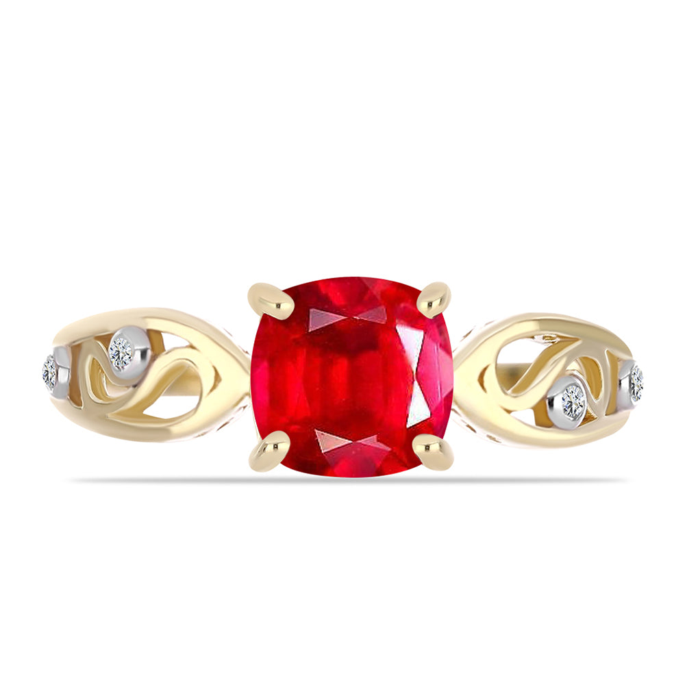 Pozlacené Stříbro 925/1000 - Prsten s Červeným Achátem a Bílým Topazem - Karátové číslo: 1.99. přibližná hmotnost: 3.41 gramů