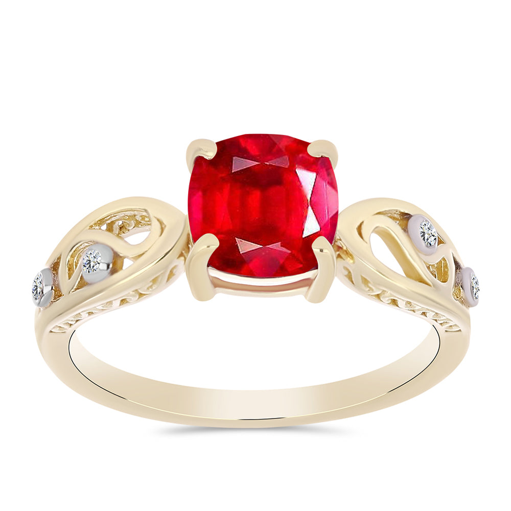 Pozlacené Stříbro 925/1000 - Prsten s Červeným Achátem a Bílým Topazem - Karátové číslo: 1.99. přibližná hmotnost: 3.41 gramů 3 