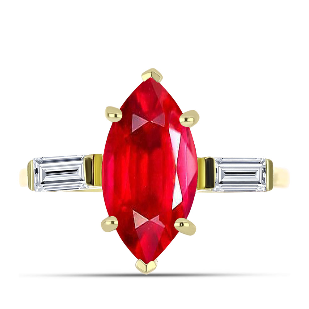 Pozlacené Stříbro 925/1000 - Prsten s Červeným Achátem a Bílým Topazem - Karátové číslo: 3.08. přibližná hmotnost: 2.87 gramů 1 