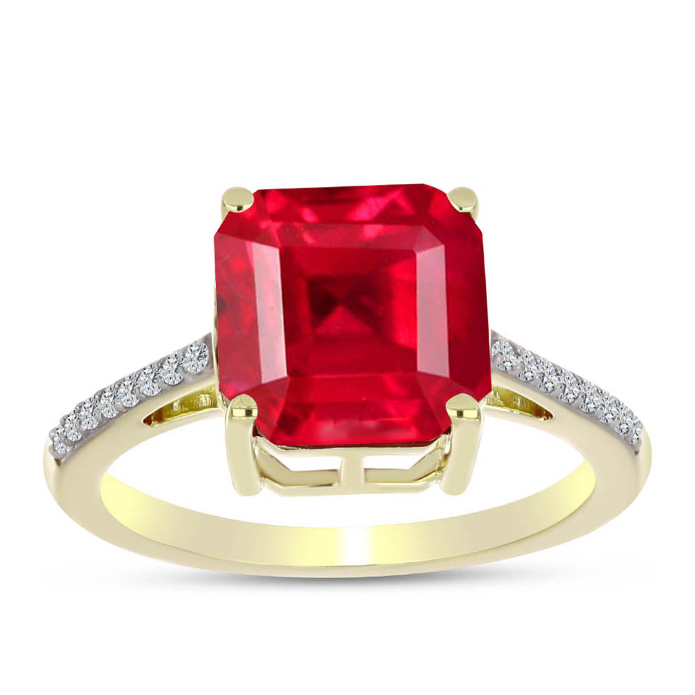 Pozlacené Stříbro 925/1000 - Prsten s Červeným Achátem a Bílým Topazem - Karátové číslo: 3.94. přibližná hmotnost: 3.61 gramů