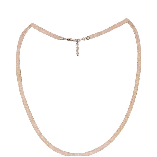 Stříbro 925/1000 - Náhrdelník s Morganitem z Gozarehu - Karátové číslo: 48.83. přibližná hmotnost: 10.78 gramů