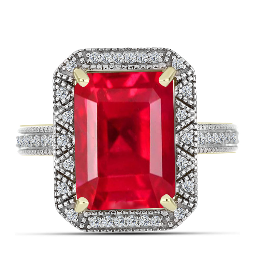 Pozlacené Stříbro 925/1000 - Prsten s Červeným Achátem a Bílým Topazem - Karátové číslo: 7.12. přibližná hmotnost: 8.21 gramů