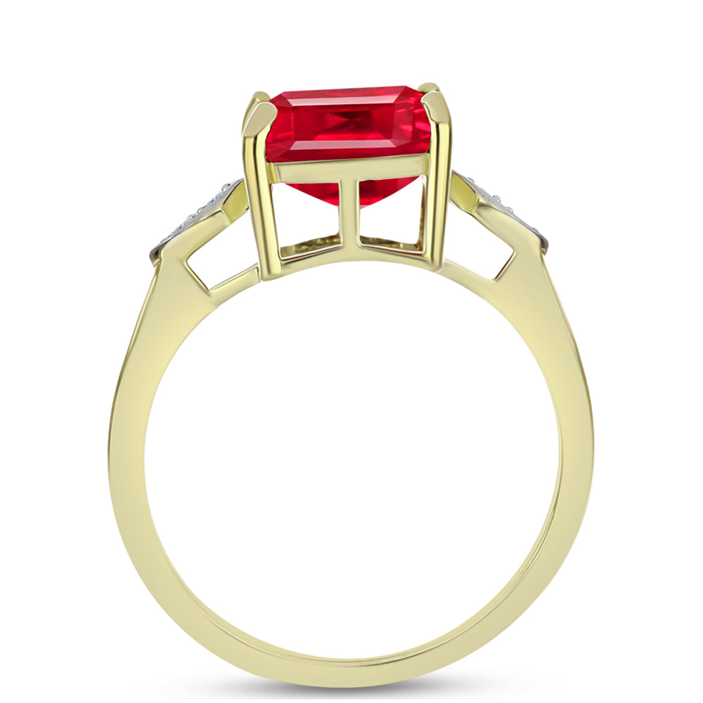 Pozlacené Stříbro 925/1000 - Prsten s Červeným Achátem a Bílým Topazem - Karátové číslo: 4.11. přibližná hmotnost: 3.58 gramů 2 