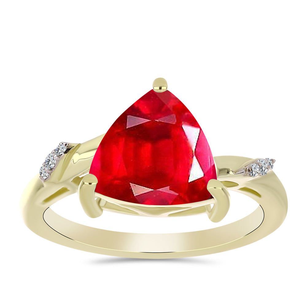 Pozlacené Stříbro 925/1000 - Prsten s Červeným Achátem a Bílým Topazem - Karátové číslo: 2.82. přibližná hmotnost: 3.19 gramů 3 