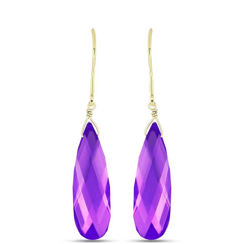 Pozlacené Stříbro 925/1000 - Náušnice s Purpurovým Achátem - Karátové číslo: 24.94. přibližná hmotnost: 6.02 gramů 1 
