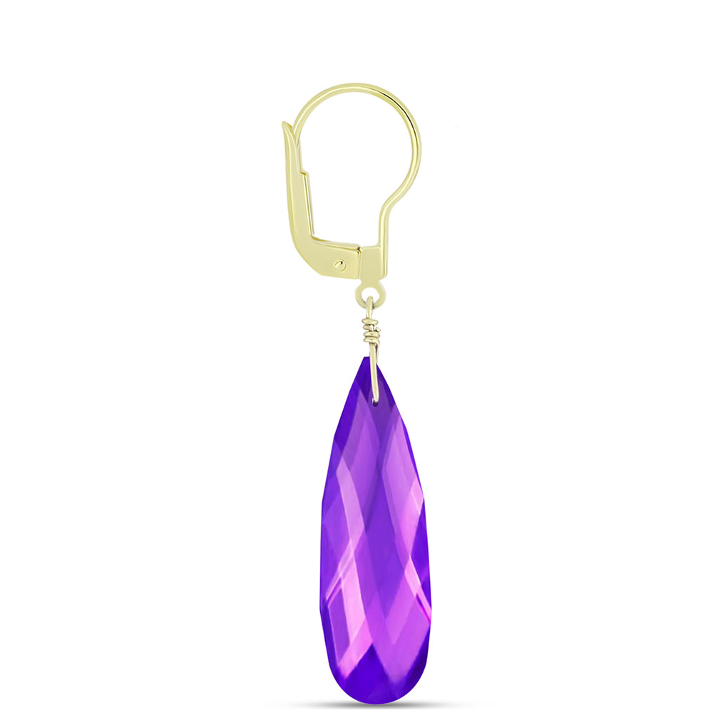 Pozlacené Stříbro 925/1000 - Náušnice s Purpurovým Achátem - Karátové číslo: 24.94. přibližná hmotnost: 6.02 gramů 2 