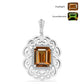 Stříbro 925/1000 - Přívěsek s Certifikovaný Anatolským zultanitem pěstovaný v laboratoři a Bílým Topazem - Karátové číslo: 8.52. přibližná hmotnost: 5.83 gramů