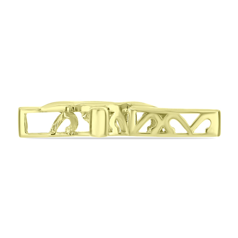 Pozlacené Stříbro 925/1000 - Přívěsek s Bílým Diamantem - Karátové číslo: 0.01. přibližná hmotnost: 3.41 gramů