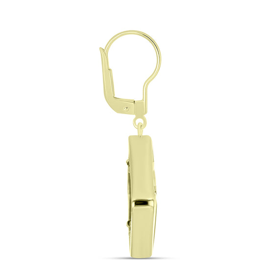 Pozlacené Stříbro 925/1000 - Náušnice s Modrým jadeitem - Karátové číslo: 15.91. přibližná hmotnost: 10.71 gramů